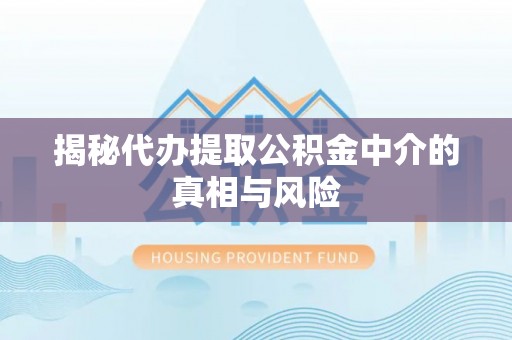 长垣揭秘代办提取公积金中介的真相与风险