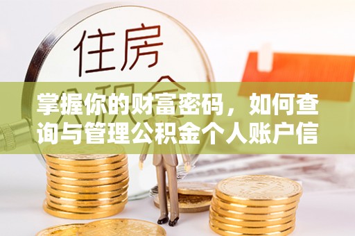 长垣掌握你的财富密码，如何查询与管理公积金个人账户信息