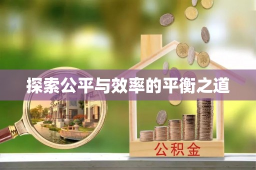 长垣探索公平与效率的平衡之道