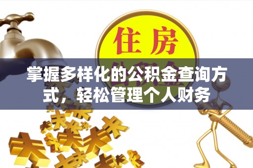 长垣掌握多样化的公积金查询方式，轻松管理个人财务