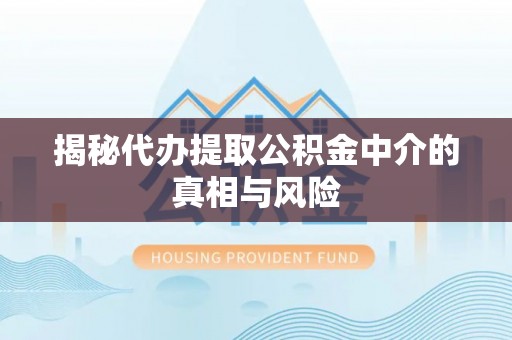 长垣揭秘代办提取公积金中介的真相与风险